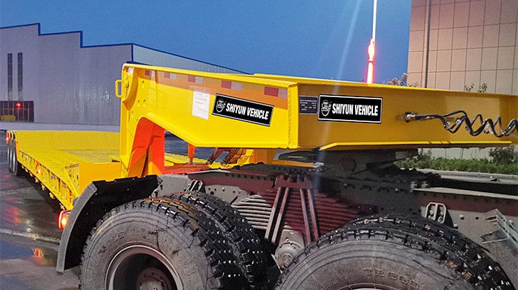 80ton 3 Axle Detachable Gooseneck Trailer for Sale in Nigeria