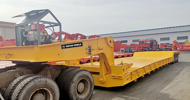 80T Front Loading Low Loader Trailer for Sale in Kenya