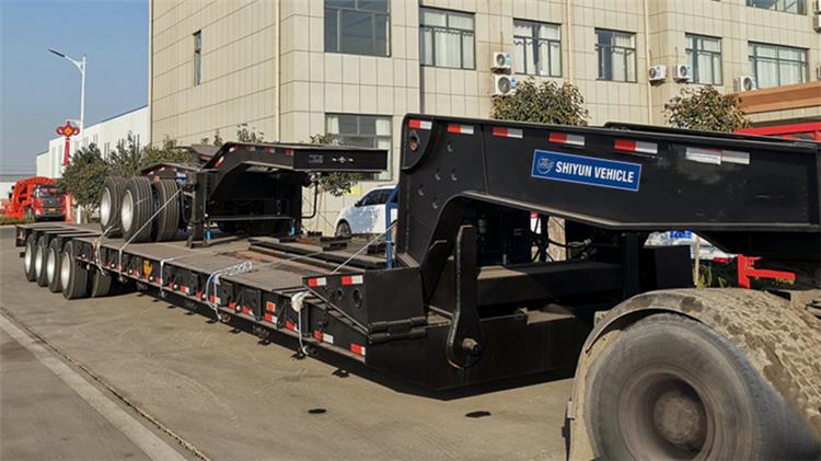Shippment of 4 Axle Removable Detachable Gooseneck Trailer 