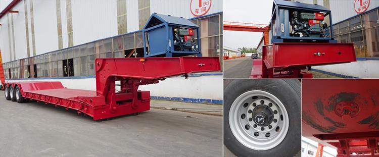 Details of 3 Axle 50 Ton Lowboy Gooseneck Trailer for Sale Near Me
