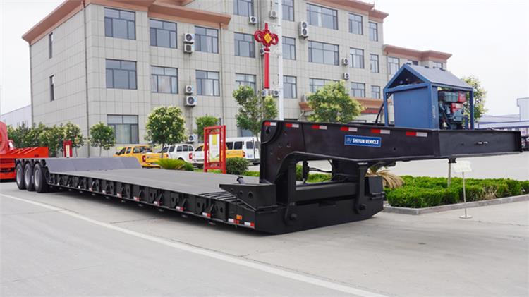 3 Line 6 Axle Lowboy Gooseneck Trailer for Sale - Shiyun Hydraulic Gooseneck Trailer Price