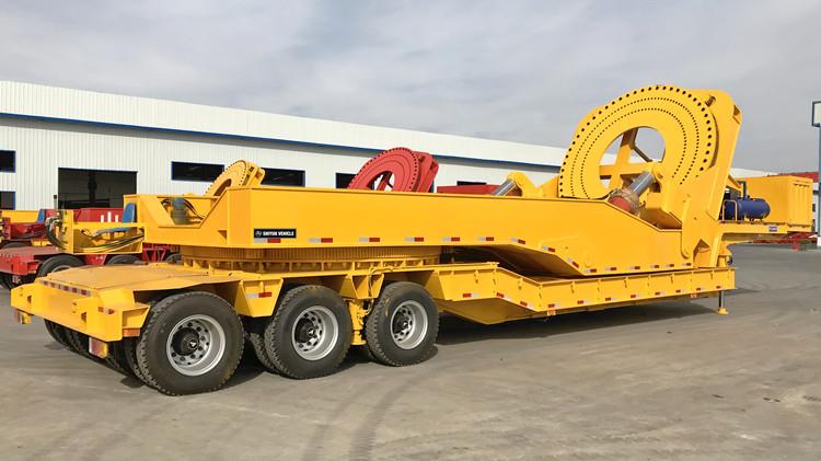 Rotor Blade Adapter Mounted on 3 Line 6 Axle Lowbed for Sale - Shiyun Vehicle