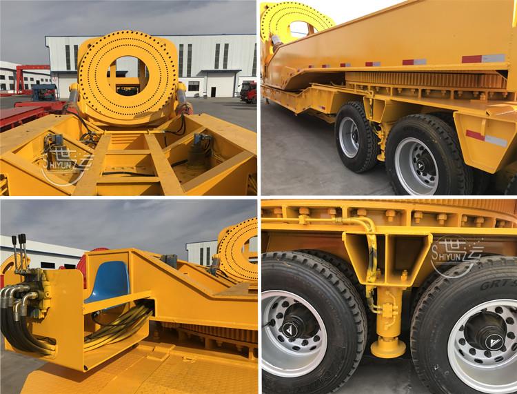 Rotor Blade Adapter Mounted on 3 Line 6 Axle Lowbed for Sale - Shiyun Vehicle