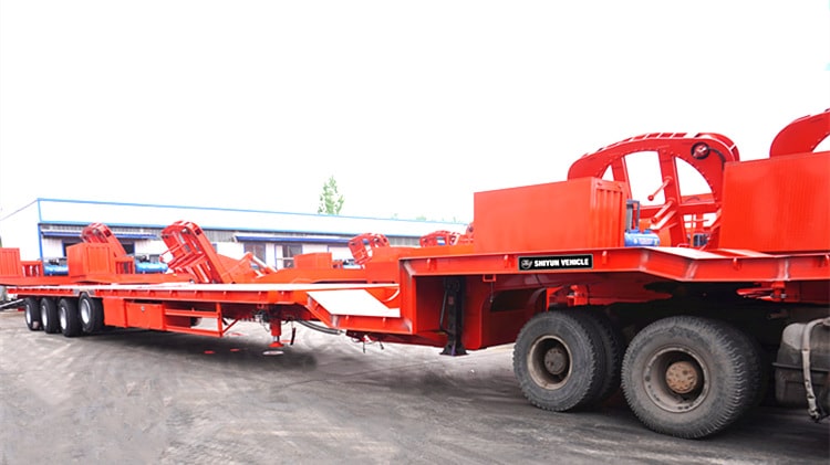 4 Axle Drop Deck Extendable Trailer for Sale - Shiyun Vehicle