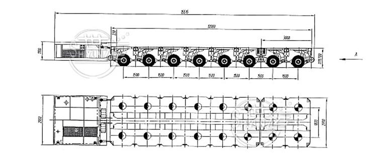 8 Axis Line Heavy Equipment Transport Modular Trailer for Sale - Shiyun Vehicle