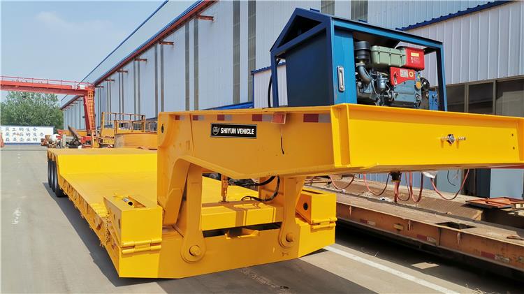 3 Axle 100 Ton Lowboy Trailer for Sale Price Manufacturer