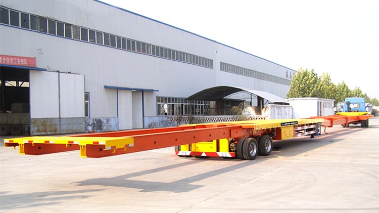 2 Line 4 Axle Telescopic Trailer for Sale - Shiyun Vehicle