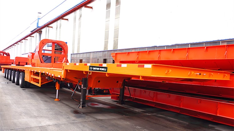 62m Flat Top Extendable Trailer for Sale - Shiyun Vehicle