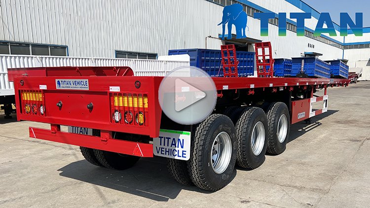 3 Alxe 40ft Flatbed Trailer for Sale Near Me