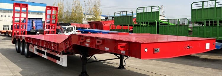 60 Ton 40 Ft Semi Low Bed Trailer