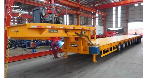 10 Axle 150T Wind Turbine Tower Transport has ready ship to Vietnam 