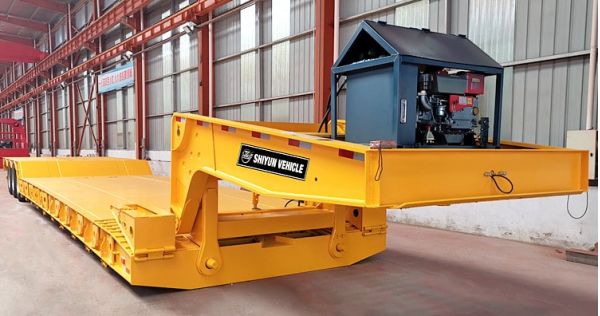 80ton 3 Axle Detachable Gooseneck Trailer for Sale in Nigeria