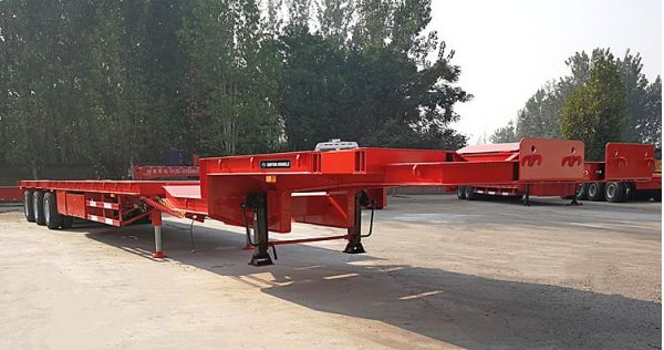 Tri Axle Telescopic Blade Trailer for Sale in Hai Phong